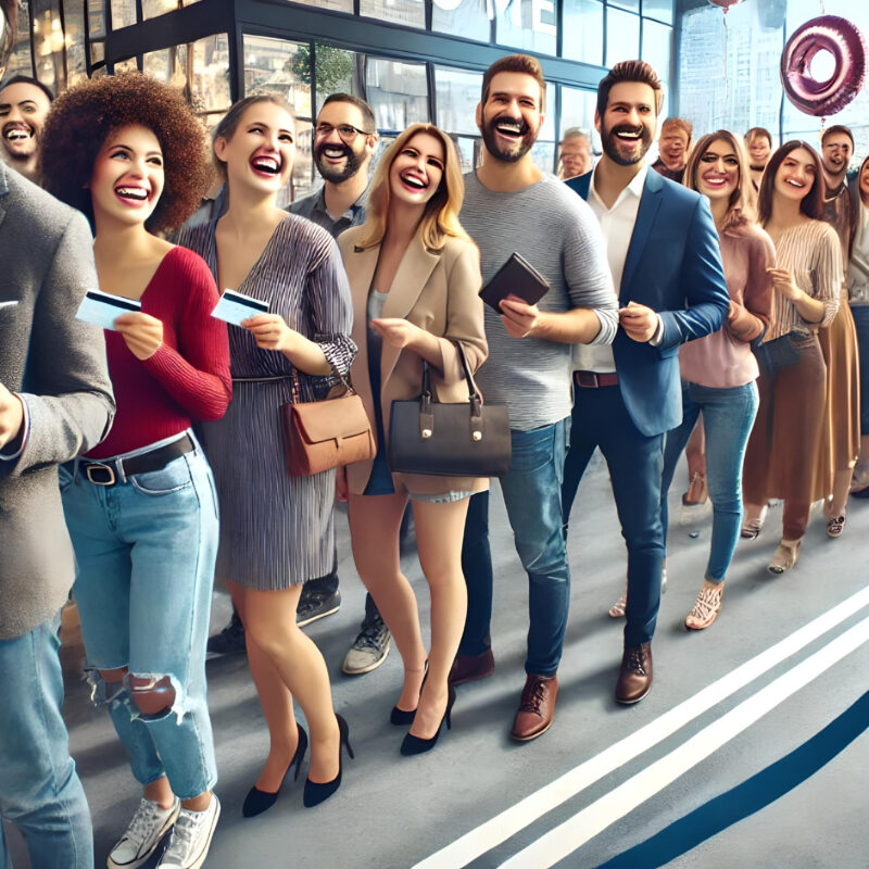 Customers waiting for your offer