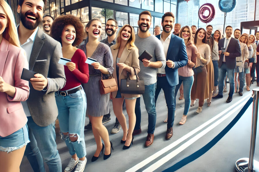 Customers waiting for your offer