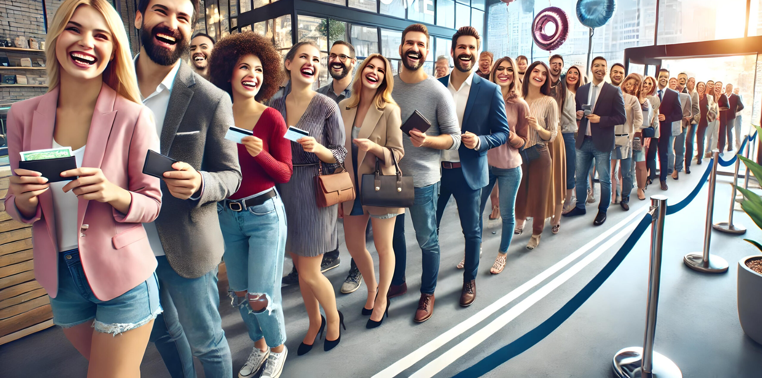 Customers waiting for your offer